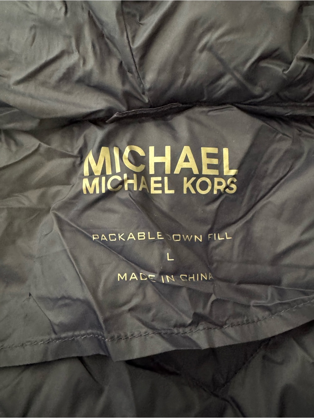 Michael Kors Burgundy Packable Down Fill Puffer Jacket Hooded Women’s L - Picture 6 of 6